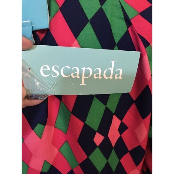 Disney Parks Womens Medium Escapada Living Pink Navy Origami Top Beaded NWT - Picture 6 of 11